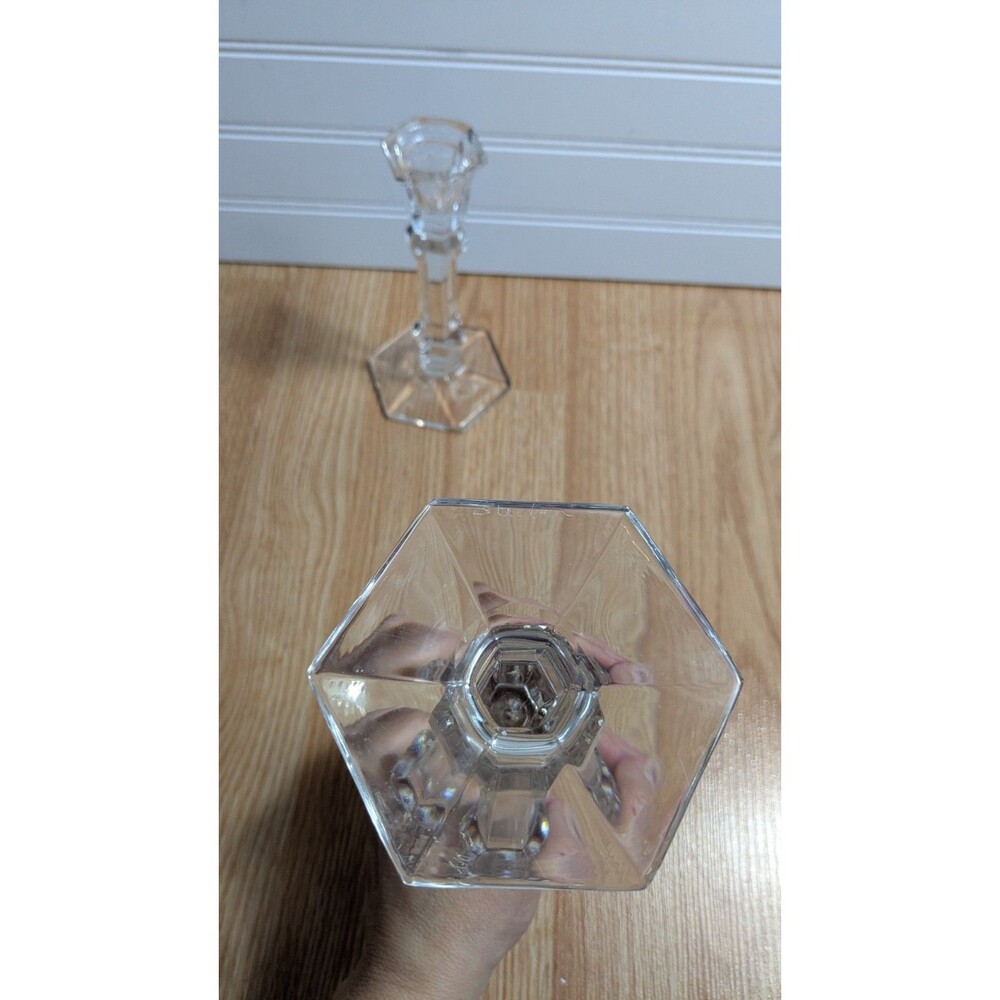 Steuben Crystal Candlestick 7" Pair - Picture 6 of 8